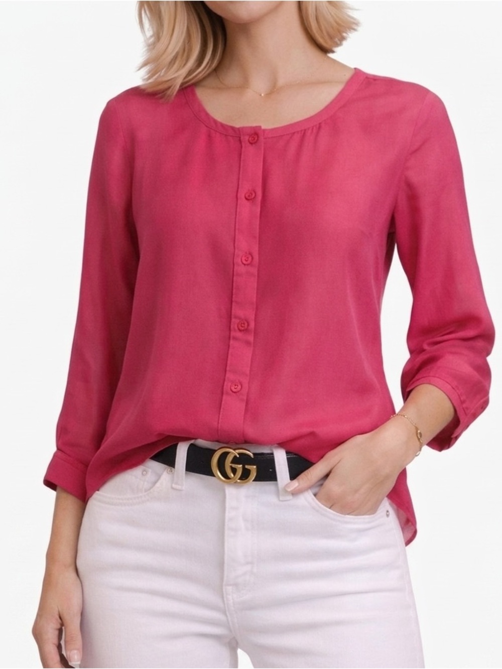 NWT Loft hot pink blouse